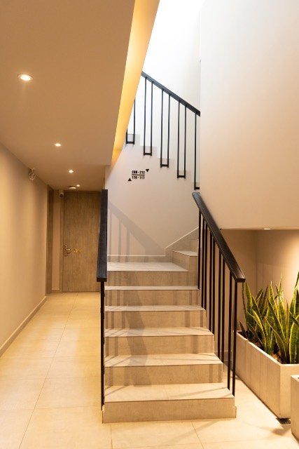 Staircase inside 574 Boutique Hotel