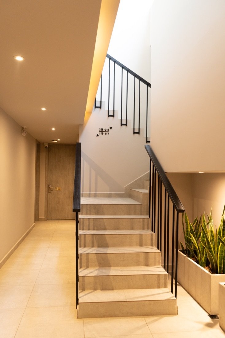 Staircase inside 574 Boutique Hotel